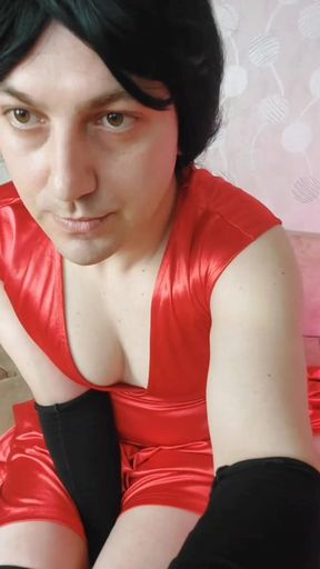 Red Dress Pretty Smooth Legs