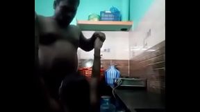 South indian couple fuvking in kitchen with a passion