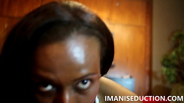 Horny Black Housekeeper Imani Seduction Licks Clean Big Dick in Hotel