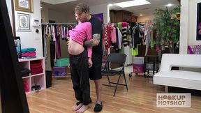 bts: blonde teen chloe cherry poses & preps for anal scene