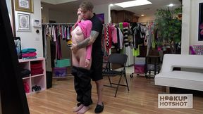 bts: blonde teen chloe cherry poses & preps for anal scene