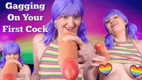 Gagging On Your First Cock - Didn't expect to end up giving another man a blowjob! with Mistress Mystique Hoops - WMV