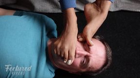 I want to warm up my feet on your face