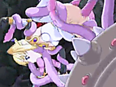 Cute hentai Elf Princess caught and tentacles monster drilled