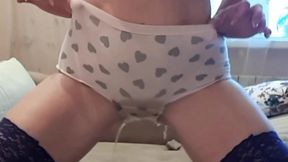 granny panties pee