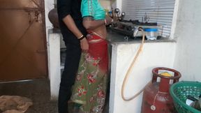 Housewife Cleaning in the Kitchen Misses the Cock and Takes the Neighbor's Cock and Gets Fucked