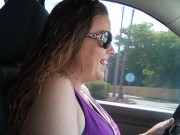 Horny girl driving races back home so she can fill her mouth and pussy with cock (Trailer)