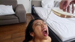 [wet] extreme! newbie asian kit kate 0% pussy 1 on 1 intense anal, gape, atm, piss in mouth & ass then drinking, toilet face flush, spit on face and face slapping, rimming