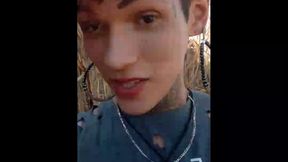 travesti brasileira, sabrina prezotte pornstar se exibindo e jorrando leite em publico...