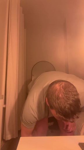 Horny Man in Bathroom