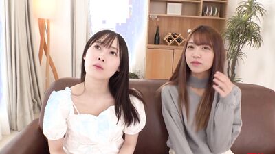 Two sexy Japanese whores are dominating over their kinky slave