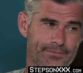 StepsonXXX.com - Sexy daddy Matthew Figata locks me in his huge muscles while he bree