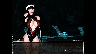 Resonance [ FUTANARI HENTAI Game PornPlay ] Ep.7 caught by suprise by the blue skin naughty succubus in the cave