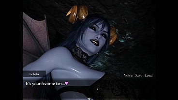 Resonance [ FUTANARI HENTAI Game PornPlay ] Ep.7 caught by suprise by the blue skin naughty succubus in the cave
