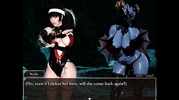 Resonance [ FUTANARI HENTAI Game PornPlay ] Ep.7 caught by suprise by the blue skin naughty succubus in the cave