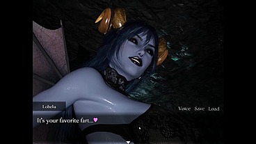 Resonance [ FUTANARI HENTAI Game PornPlay ] Ep.7 caught by suprise by the blue skin naughty succubus in the cave