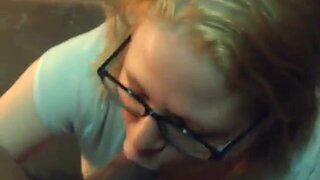 Black monster dick fits perfectly in a chubby blondes mouth