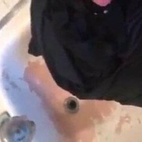 blowing my load cum all over the sink