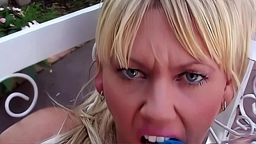 Chennin Blanc MILF Dildo Masturbation Outdoors