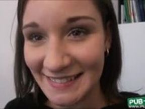 Euro babe Myrna Joy flashing and facial
