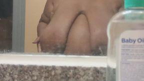 My diaper so nasty time to take a shower