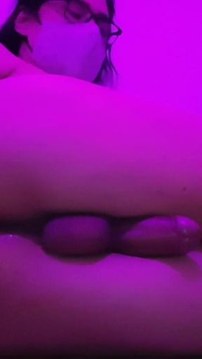 I Cum with My Glowing Dildo No Hands (slow-motion Replay)