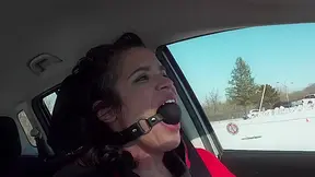 Ball Gagged Driving Challenge - Sammi Starfish