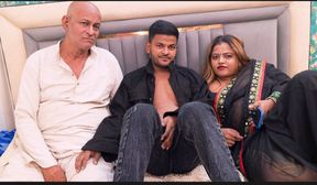 Old Man Hard Thresome Sex with Desi Bhabhi and Girl