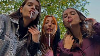 You Are Stopped By Unknown Girls To Be Humiliated - POV Triple Spitting Femdom On Public