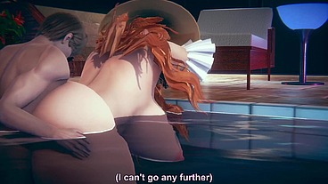 Fucking a BBW Elven Witch in the pool - Hentai
