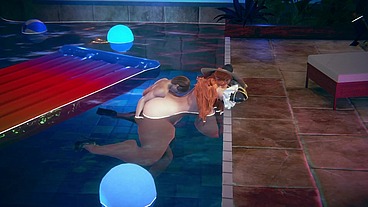 Fucking a BBW Elven Witch in the pool - Hentai