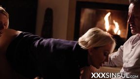 Amber Jayne and Kitty Li indulge in threesome fun with George Uhl