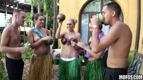 Real Slut Party: Hot Girls Love and Roxy Hit the Beach Naked