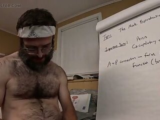 Anatomy lesson video turns into an accidental demonstration of male orgasm