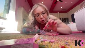 Femdom Valentine'_s Day Vore: Tiny Candy Thieves Squished, Crushed, Swallowed in Hawaiian Bikini Top