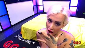 German beauty takes on Russian slut in wild 3-on-1 gangbang