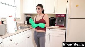 ”Attractive Latin maid sells her twat for extra cash”