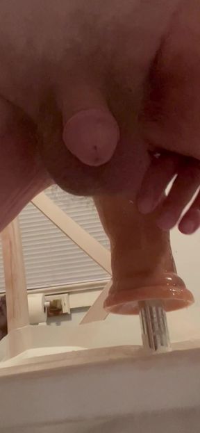 Anal play with my fisting dildo
