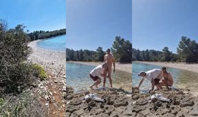 Hiker Catches a Guy Getting Naked on a Beach and He Gets His Ass Fucked by Him