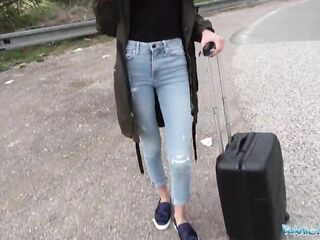 Public Agent Loud outdoor sex for slender beautiful lost golden-haired