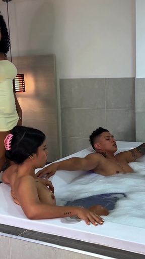 Jaw-dropping moment from &quot;VERY HOT PSYCHOLOGIST, THREESOME WITH FRIEND AND THE FOOLISH HUSBAND OF BIG DICK&quot;