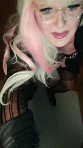 Blonde Latex Crossdresser