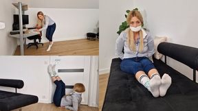 She wanted to gather evidence but got caught, tied up and gagged. BONDAGE