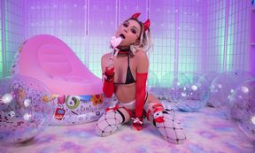 Cupcakes Sloppy Blow Job - Little Devil Virtual Reality Blowjob - Deepthroat Gagging, Chloe S And Chloe Temple