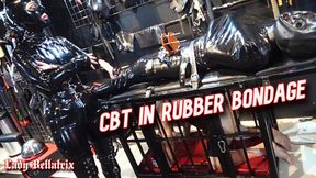 CBT in Rubber Bondage