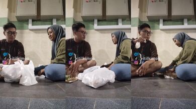 beautiful girl playing on the terrace