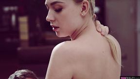 Horny teen Jenny Wild shows her beautiful body and enjoy hard cock of new lover
