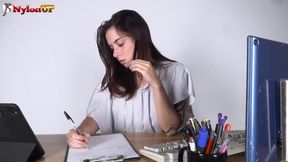 Dominating Boss Repremands Her Foot-loving Secretary's Failure