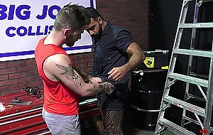 Nick Milani rides his mechanic Teddy Torres cock