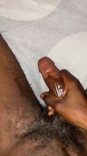 Stroking my black dick
